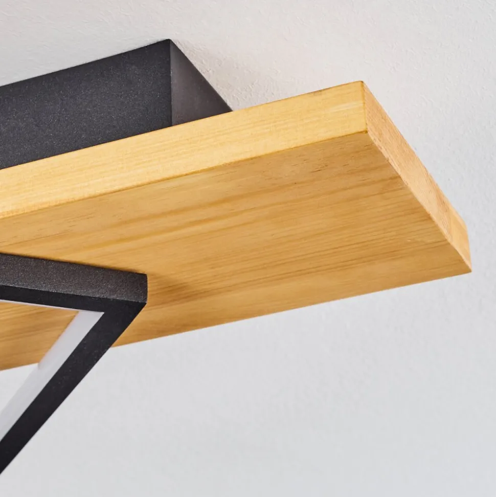 Plafonnierpompu Led Ecru, Noir, 1 Lumiere