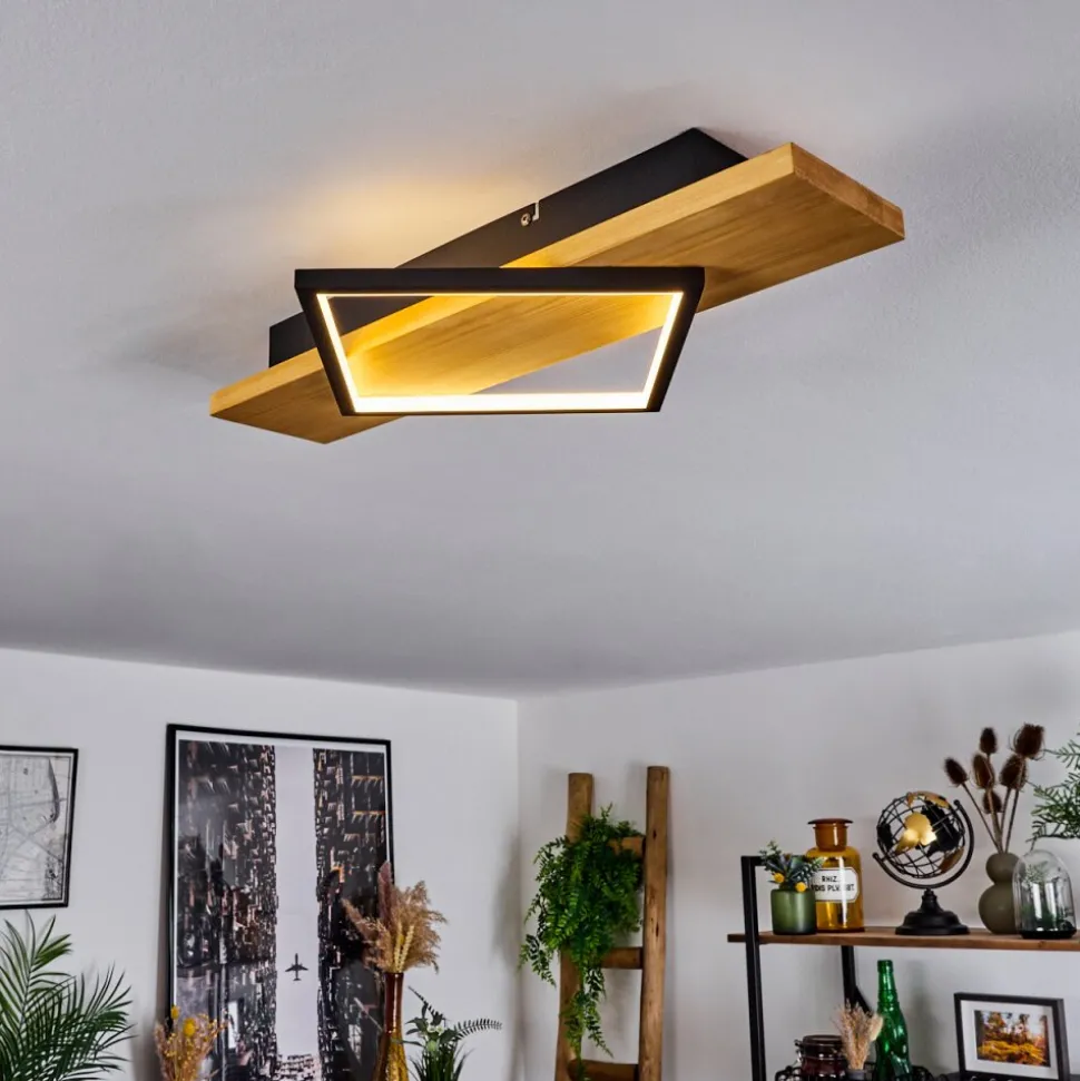 Plafonnierpompu Led Ecru, Noir, 1 Lumiere
