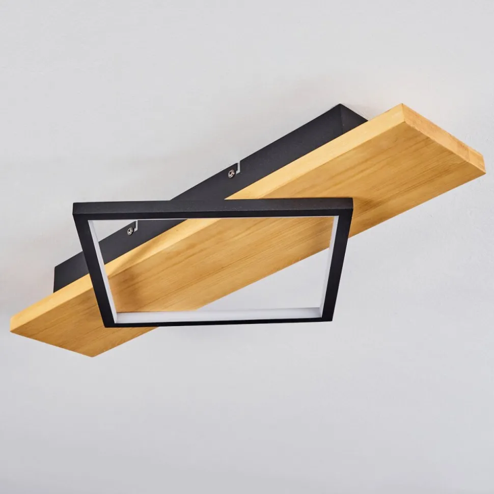Plafonnierpompu Led Ecru, Noir, 1 Lumiere
