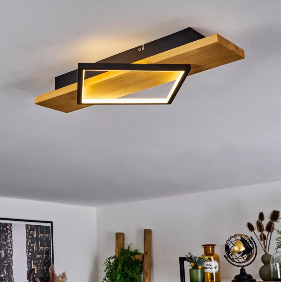Plafonnierpompu Led Ecru, Noir, 1 Lumiere