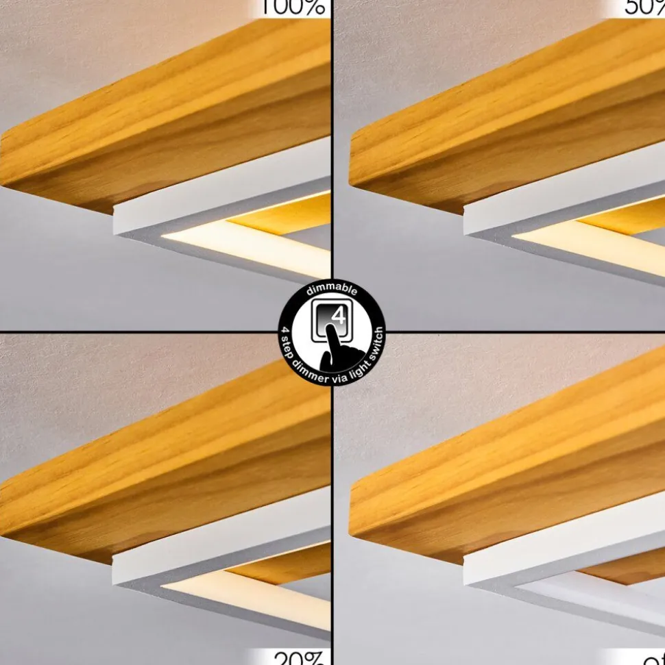 Plafonnierpompu Led Ecru, Blanc, 1 Lumiere