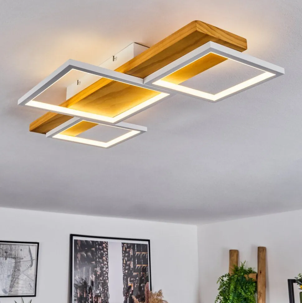 Plafonnierpompu Led Ecru, Blanc, 1 Lumiere