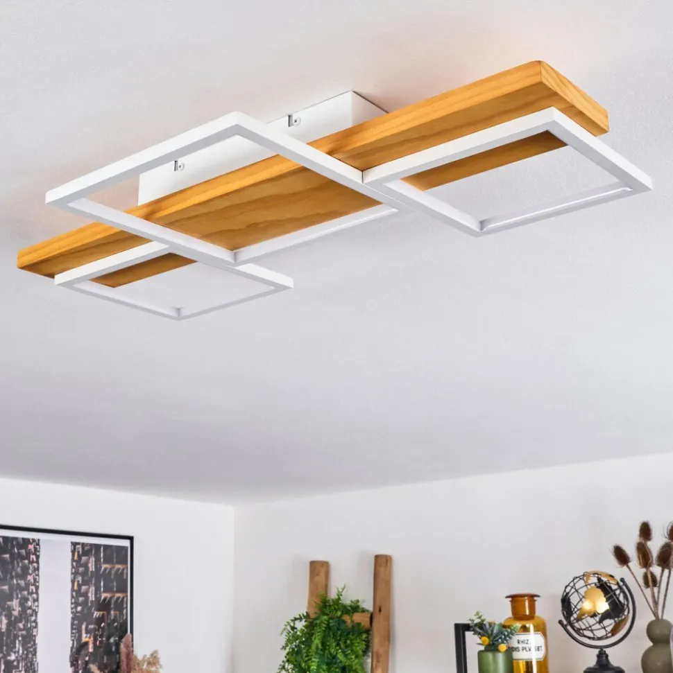 Plafonnierpompu Led Ecru, Blanc, 1 Lumiere