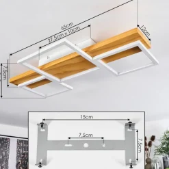 Plafonnierpompu Led Ecru, Blanc, 1 Lumiere