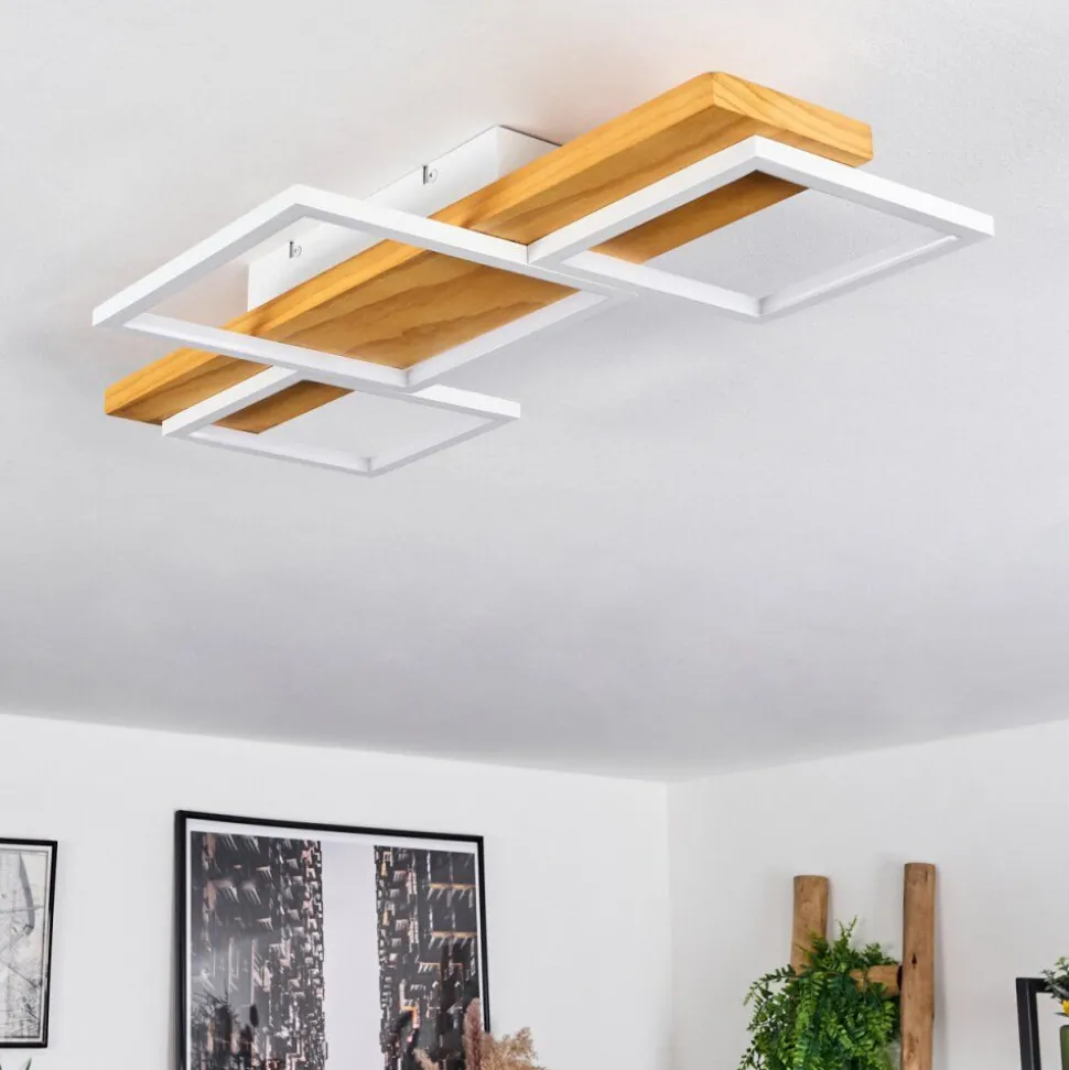 Plafonnierpompu Led Ecru, Blanc, 1 Lumiere