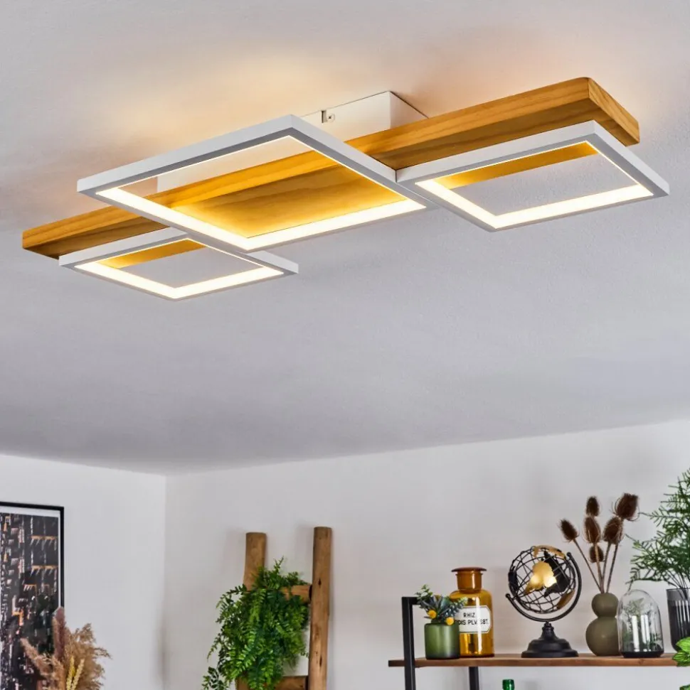 Plafonnierpompu Led Ecru, Blanc, 1 Lumiere