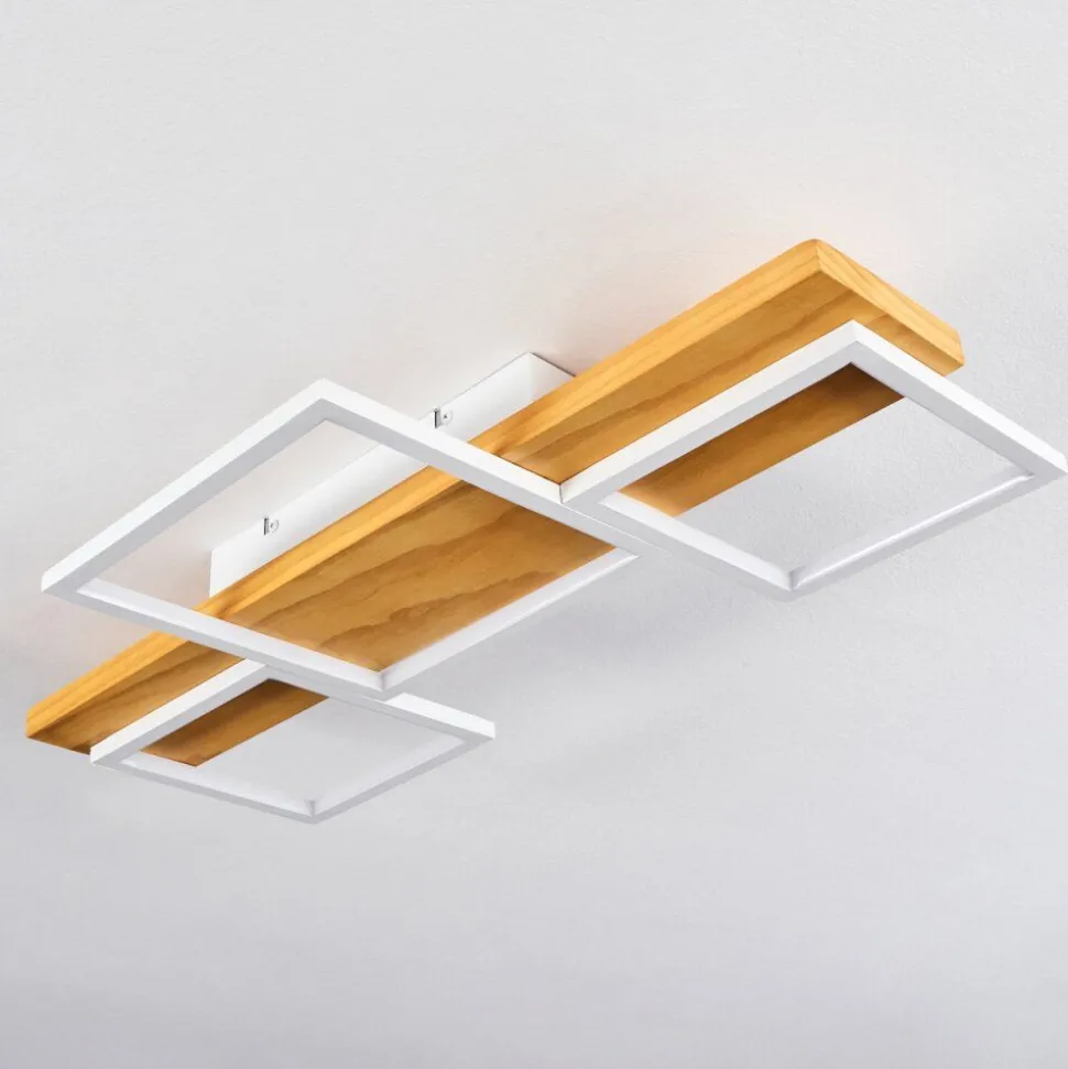 Plafonnierpompu Led Ecru, Blanc, 1 Lumiere