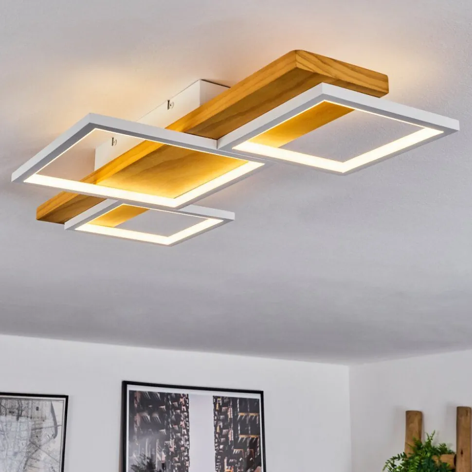 Plafonnierpompu Led Ecru, Blanc, 1 Lumiere