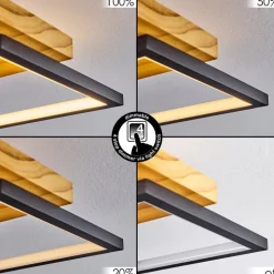 Plafonnierpompu Led Ecru, Noir, 1 Lumiere