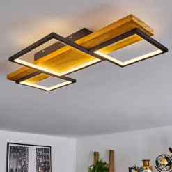 Plafonnierpompu Led Ecru, Noir, 1 Lumiere