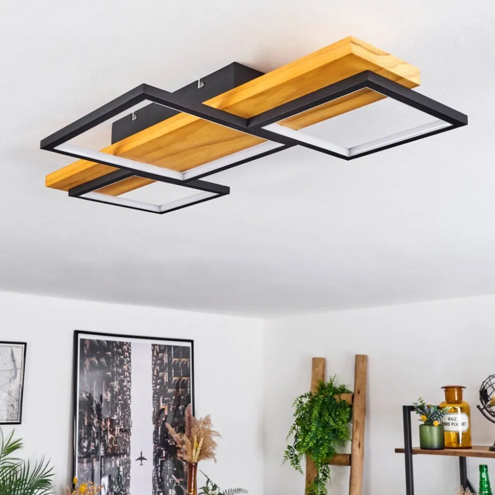 Plafonnierpompu Led Ecru, Noir, 1 Lumiere