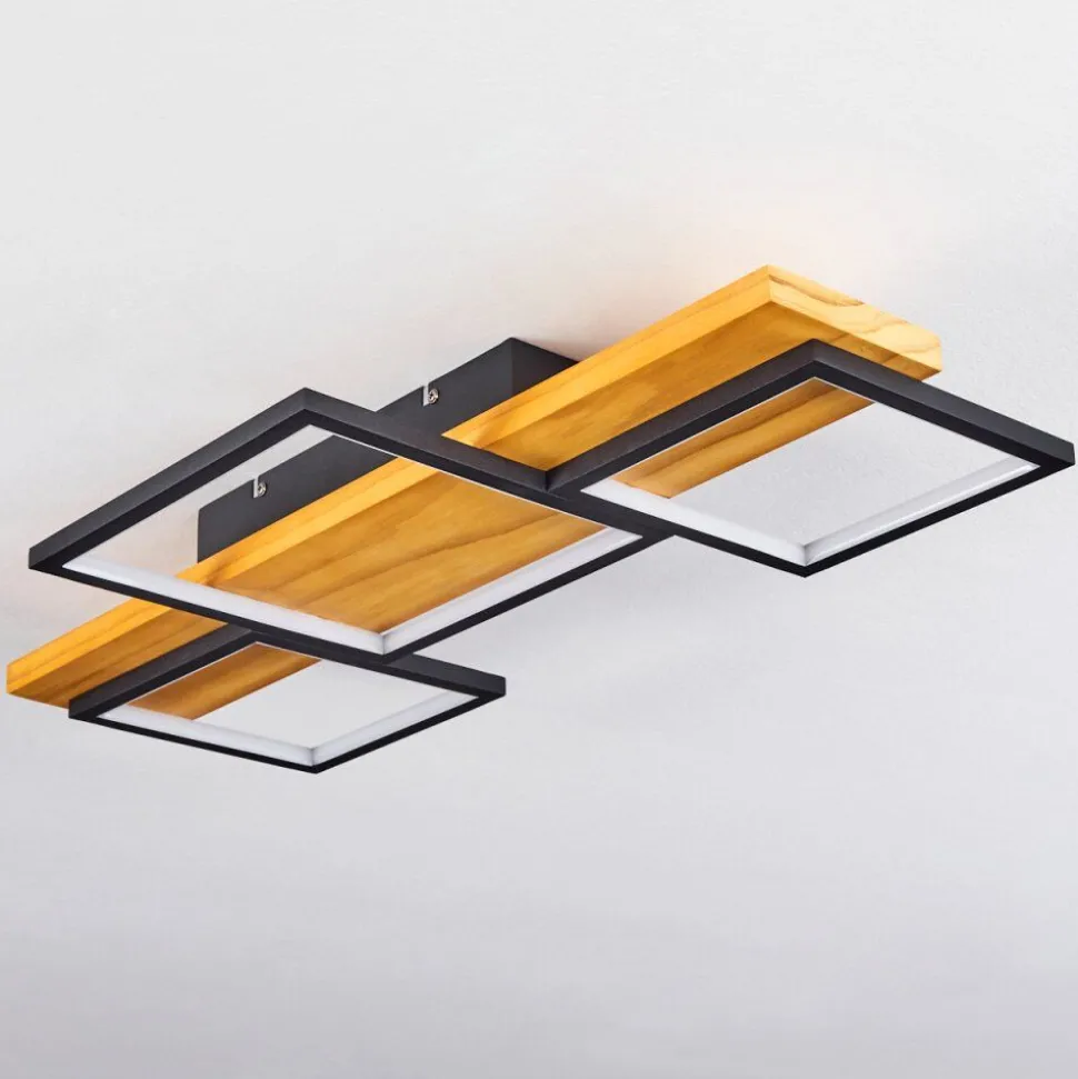 Plafonnierpompu Led Ecru, Noir, 1 Lumiere