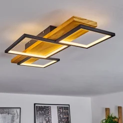 Plafonnierpompu Led Ecru, Noir, 1 Lumiere