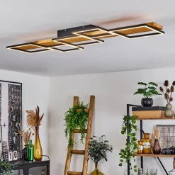 Plafonnierpompu Led Ecru, Noir, 1 Lumiere