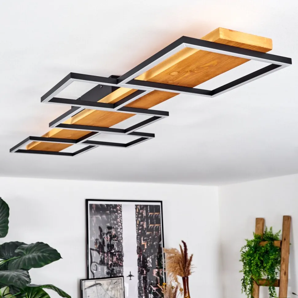 Plafonnierpompu Led Ecru, Noir, 1 Lumiere