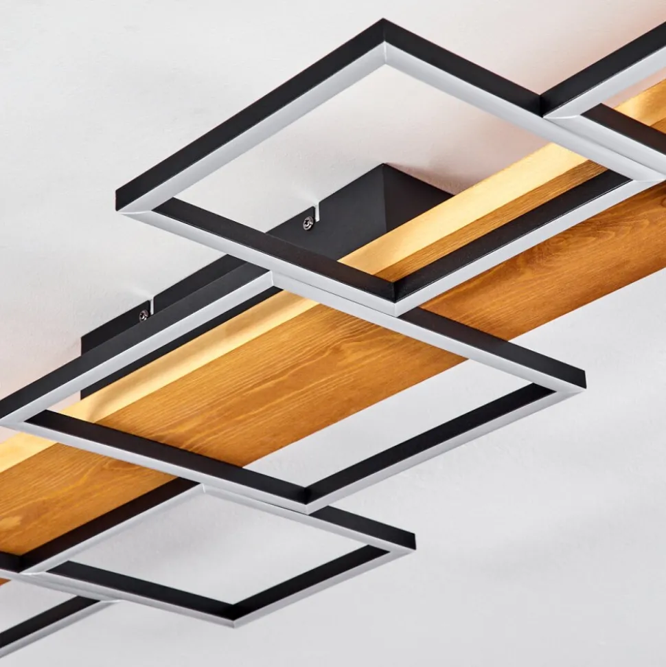 Plafonnierpompu Led Ecru, Noir, 1 Lumiere
