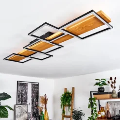 Plafonnierpompu Led Ecru, Noir, 1 Lumiere