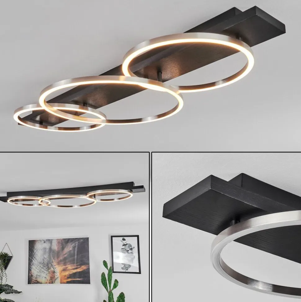 Plafonnierpompu Led Noir, 3 Lumieres