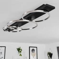 Plafonnierpompu Led Noir, 3 Lumieres