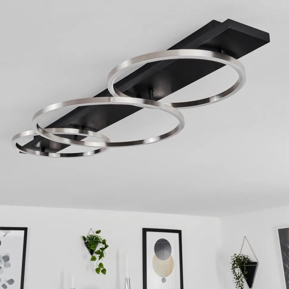 Plafonnierpompu Led Noir, 3 Lumieres