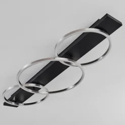 Plafonnierpompu Led Noir, 3 Lumieres