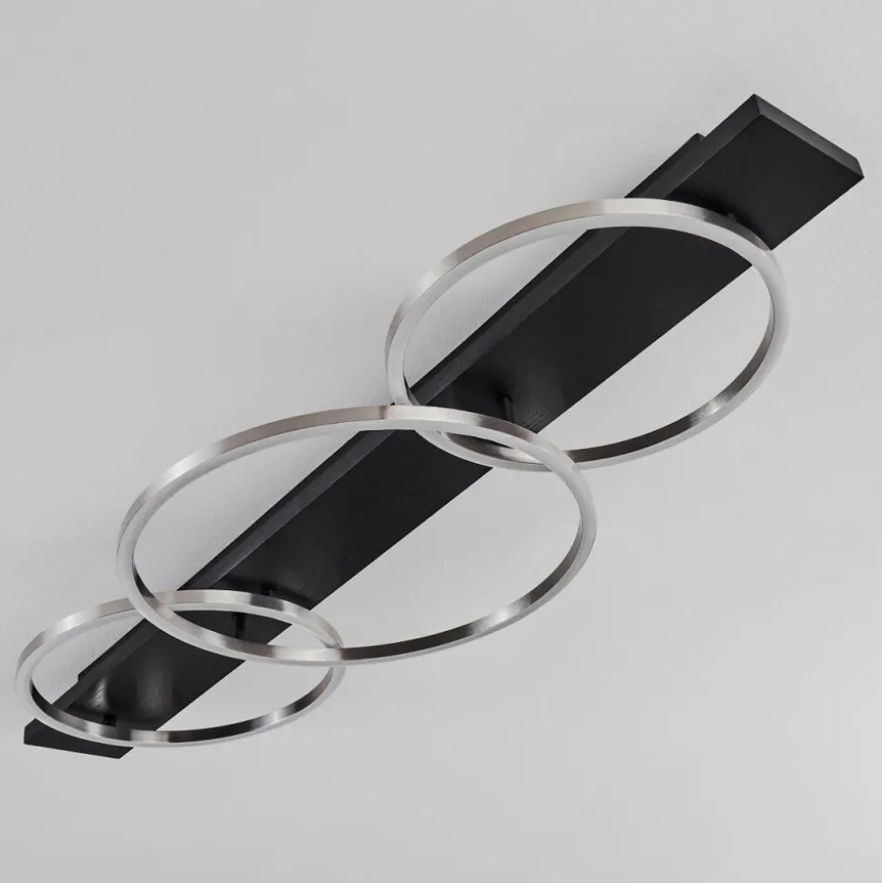 Plafonnierpompu Led Noir, 3 Lumieres