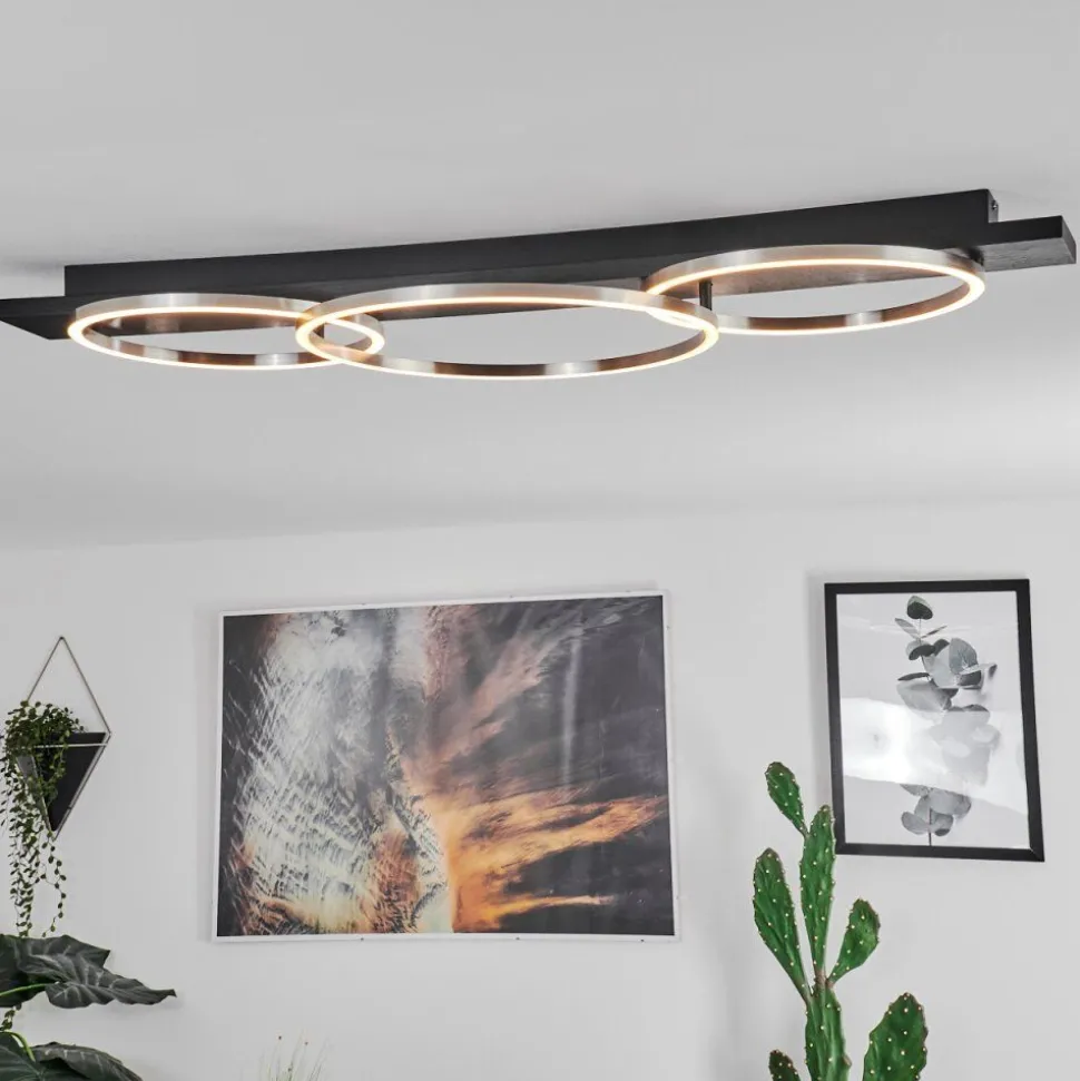 Plafonnierpompu Led Noir, 3 Lumieres
