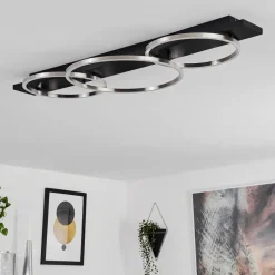 Plafonnierpompu Led Noir, 3 Lumieres
