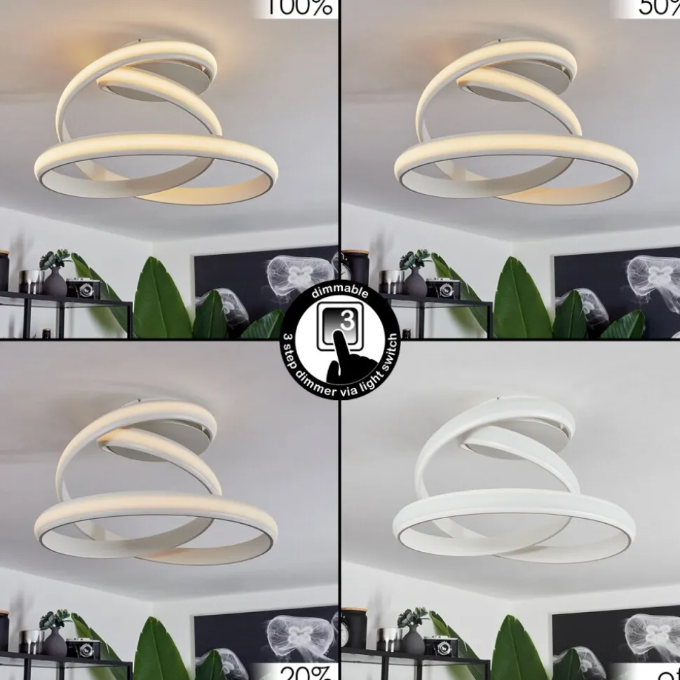 Plafonnierramada Led Blanc, 1 Lumiere