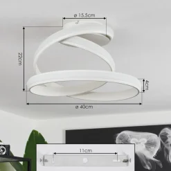 Plafonnierramada Led Blanc, 1 Lumiere