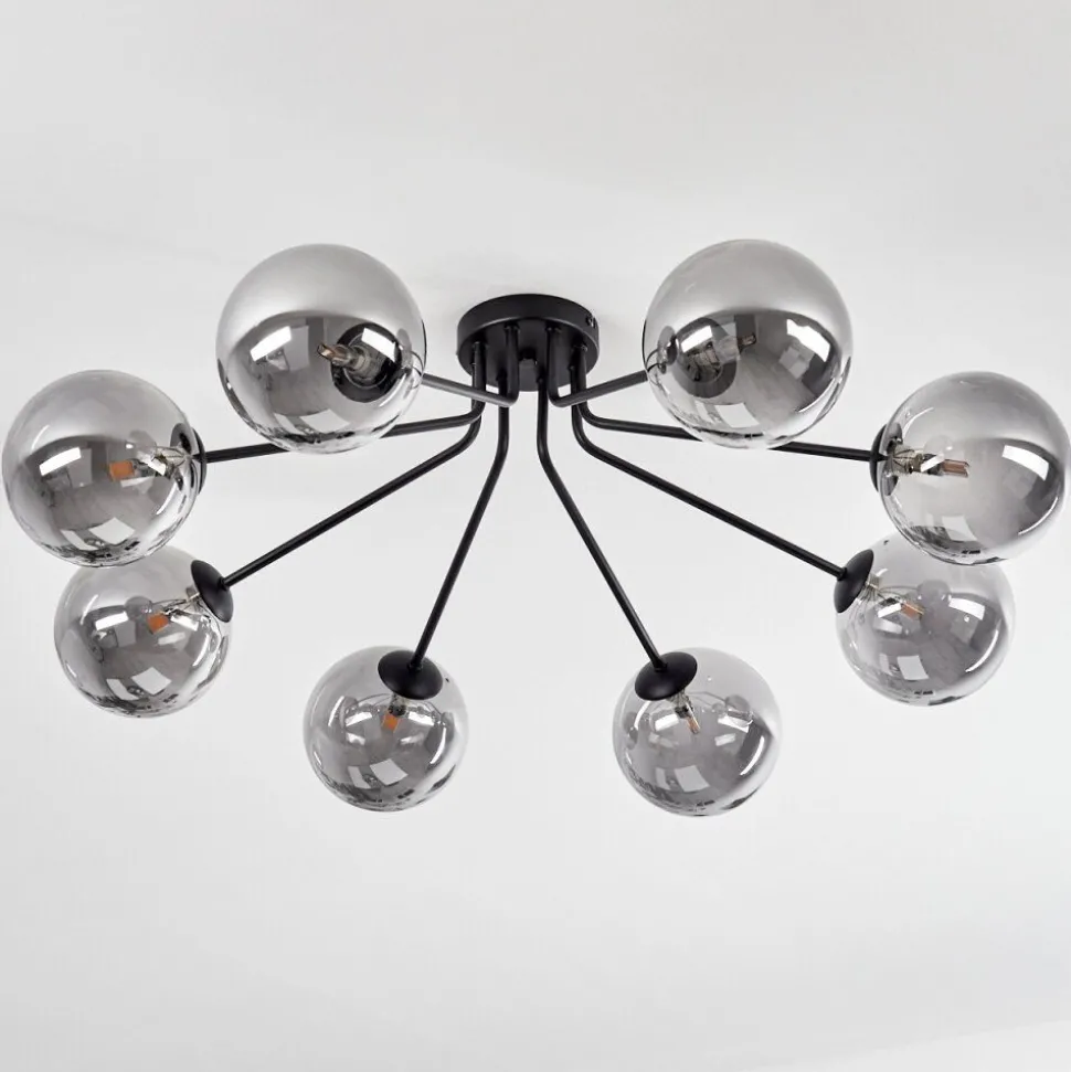Plafonnierremaisnil Noir, 8 Lumieres