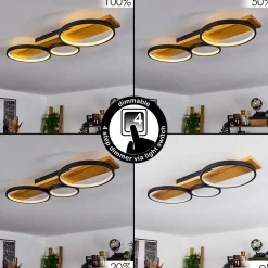 Plafonnierrodekro Led Ecru, Noir, 1 Lumiere