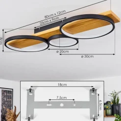 Plafonnierrodekro Led Ecru, Noir, 1 Lumiere