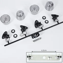 Plafonniersafari Noir, 4 Lumieres