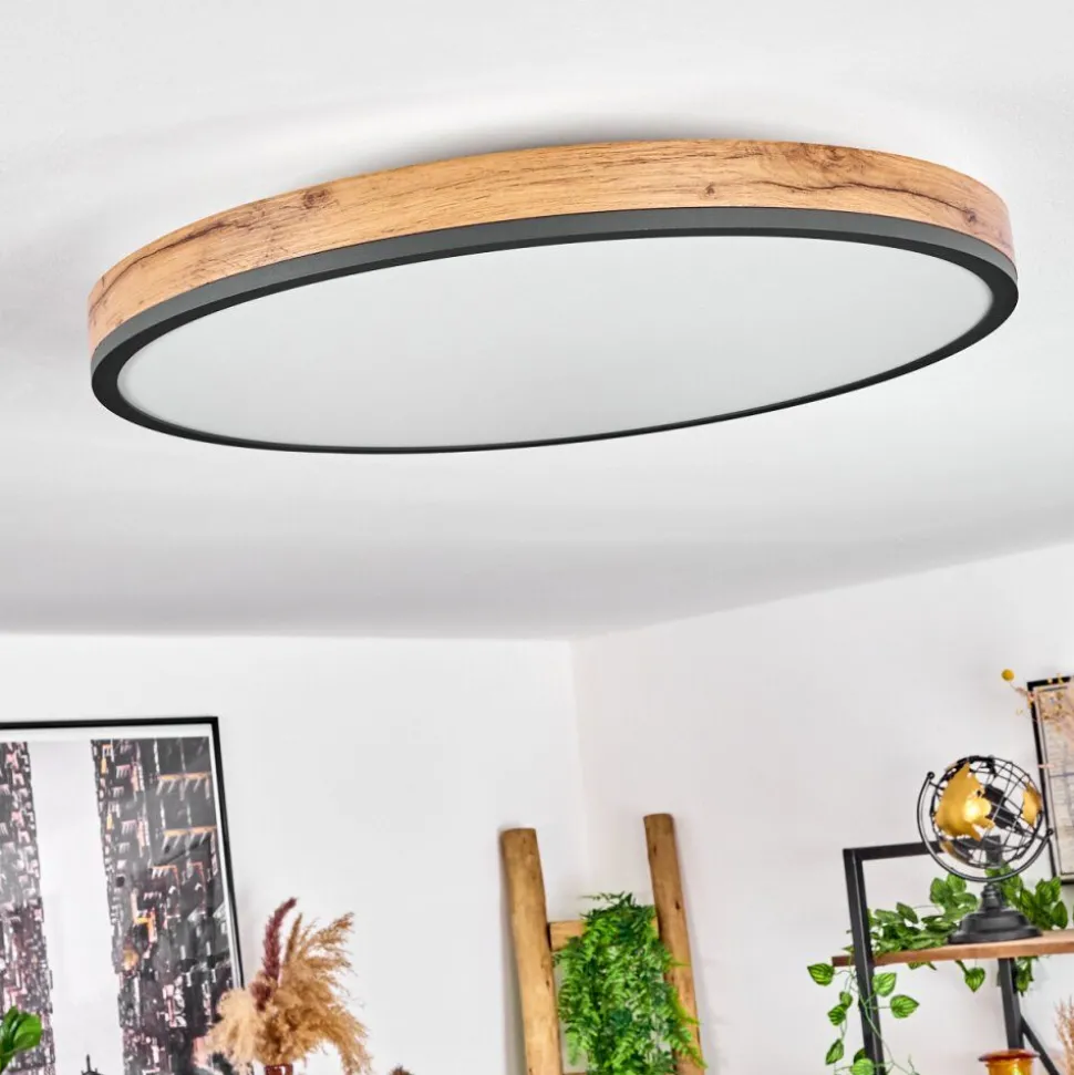 Plafonniersalmi Led Anthracite, Brun, Couleur Bois, Noir, 1 Lumiere, Telecommandes