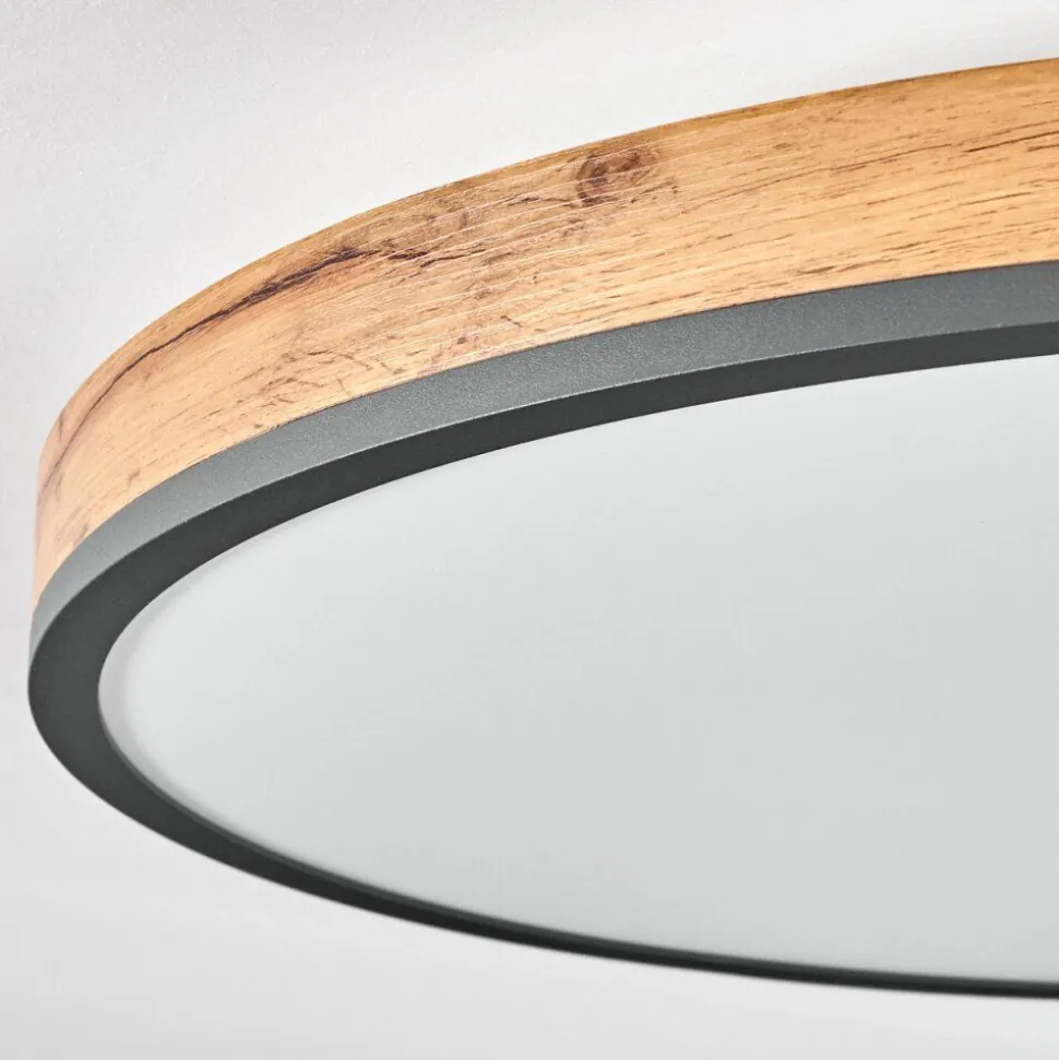 Plafonniersalmi Led Anthracite, Brun, Couleur Bois, Noir, 1 Lumiere, Telecommandes