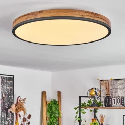 Plafonniersalmi Led Anthracite, Brun, Couleur Bois, Noir, 1 Lumiere, Telecommandes