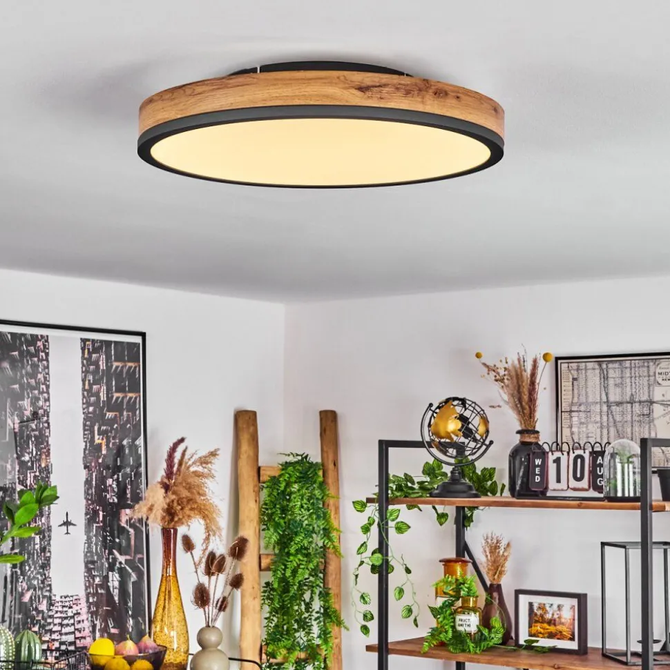 Plafonniersalmi Led Anthracite, Brun, Couleur Bois, 1 Lumiere