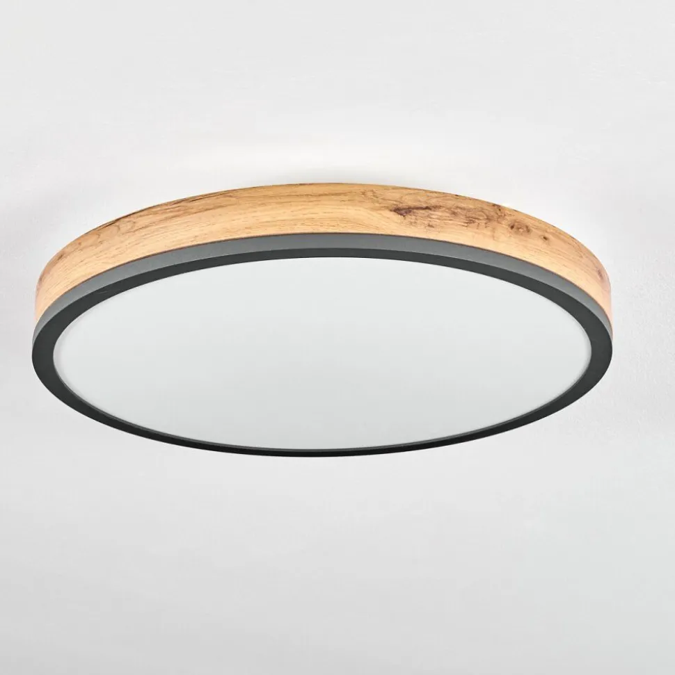Plafonniersalmi Led Anthracite, Brun, Couleur Bois, 1 Lumiere