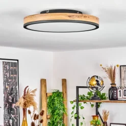Plafonniersalmi Led Anthracite, Brun, Couleur Bois, 1 Lumiere
