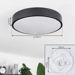 Plafonniersamaira Led Noir, 1 Lumiere