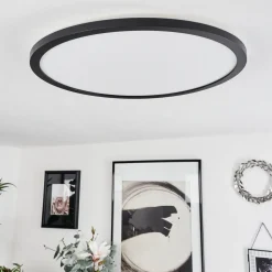 Plafonniersasinhosa Led Noir, 1 Lumiere, Telecommandes