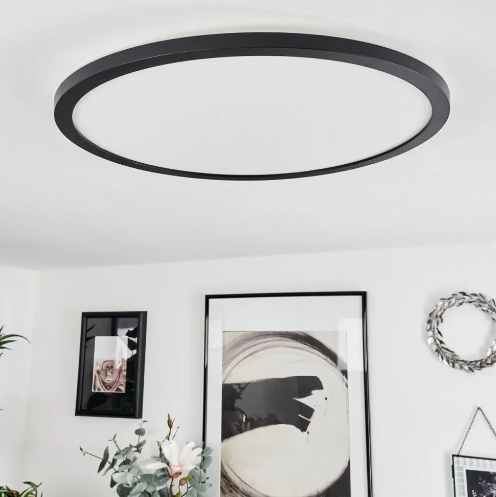 Plafonniersasinhosa Led Noir, 1 Lumiere, Telecommandes