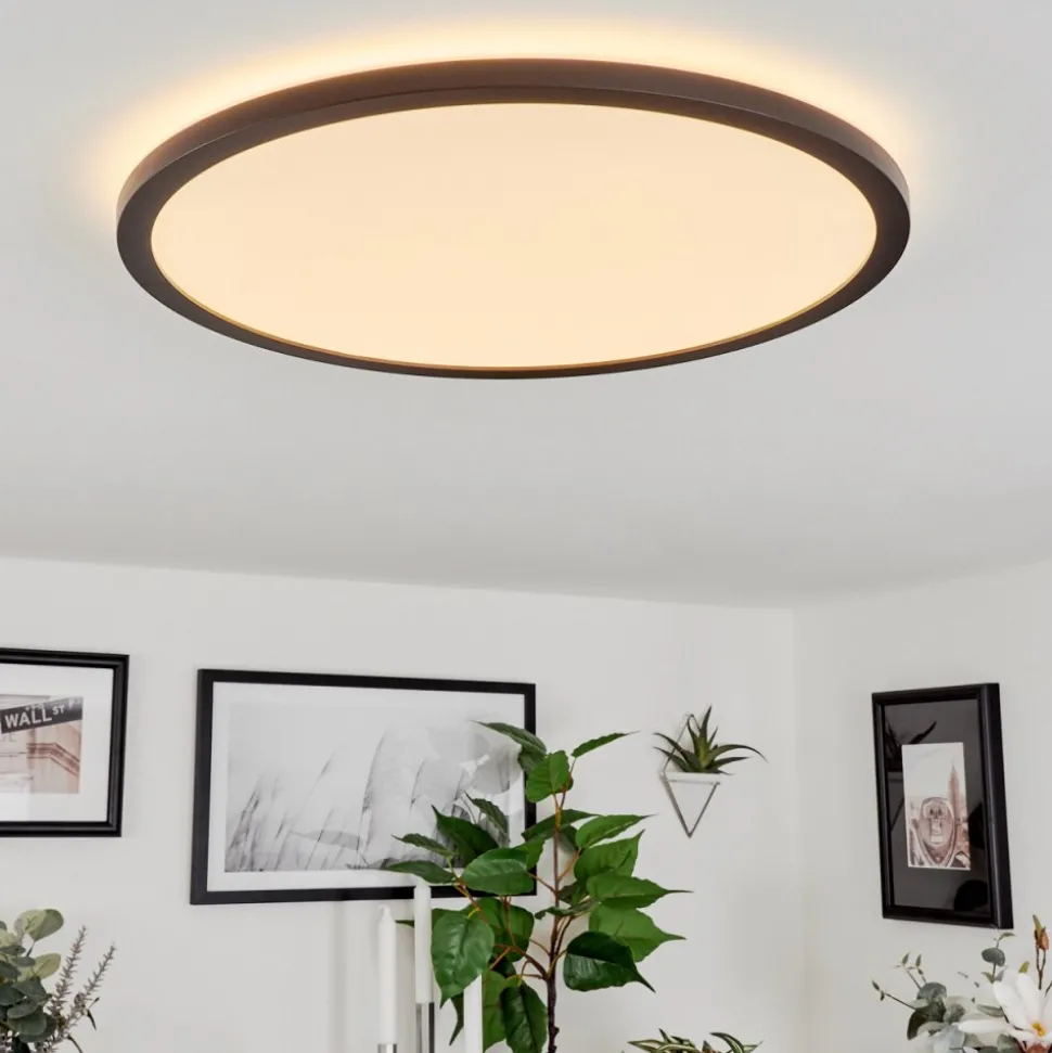 Plafonniersasinhosa Led Noir, 1 Lumiere, Telecommandes