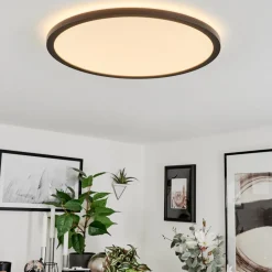 Plafonniersasinhosa Led Noir, 1 Lumiere, Telecommandes