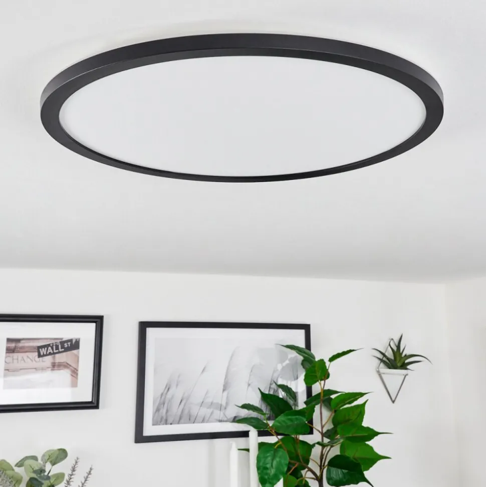 Plafonniersasinhosa Led Noir, 1 Lumiere, Telecommandes