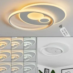 Plafonnierselim Led Blanc, 1 Lumiere, Telecommandes
