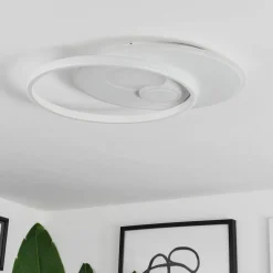 Plafonnierselim Led Blanc, 1 Lumiere, Telecommandes