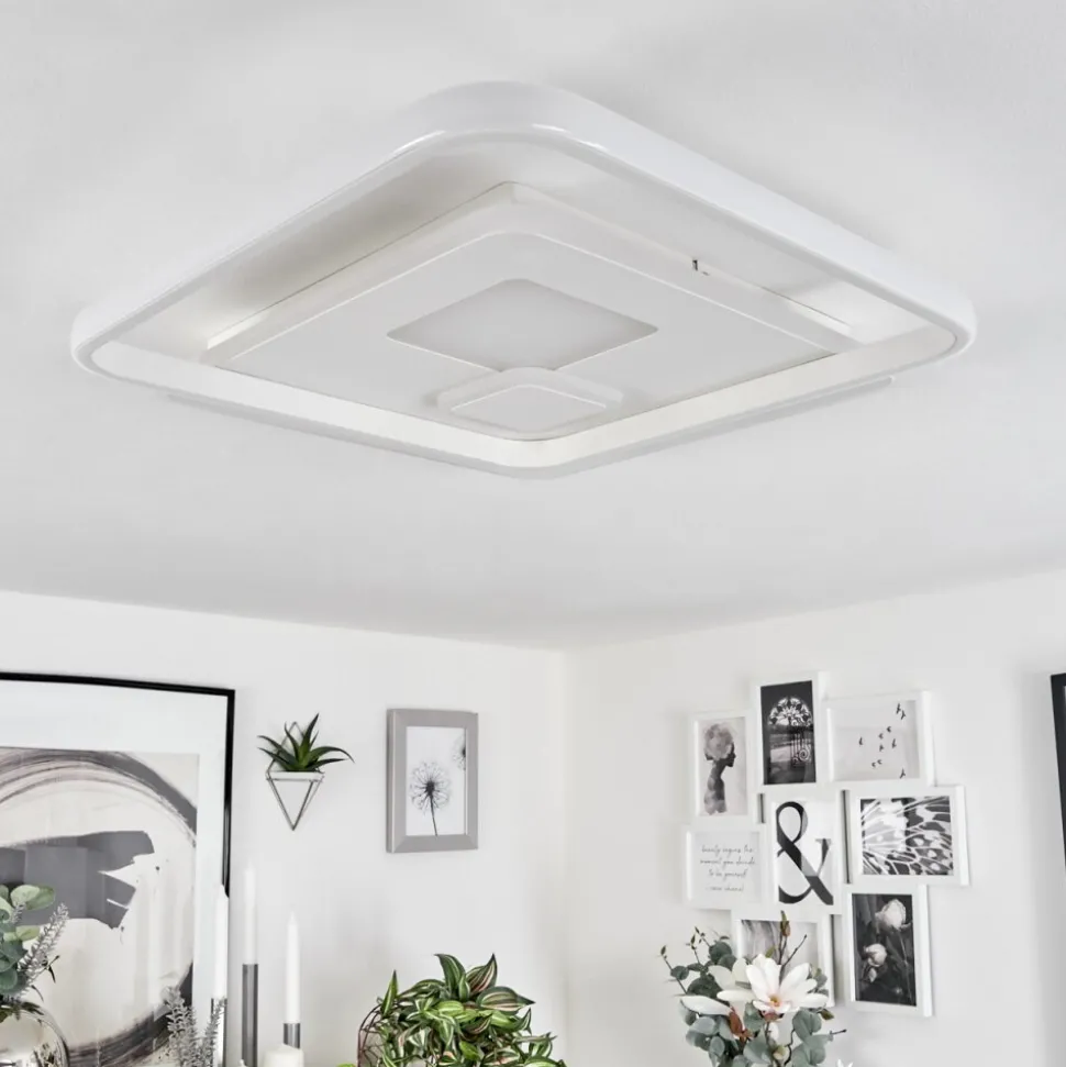 Plafonnierselim Led Blanc, 1 Lumiere, Telecommandes
