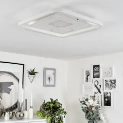 Plafonnierselim Led Blanc, 1 Lumiere, Telecommandes